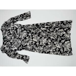 Lauren Ralph Lauren Black and White Floral Dress Size 6